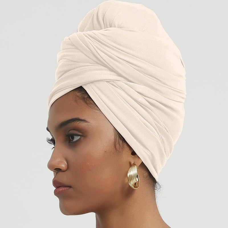 corciova Linen Long Soft Head Wrap Turban Headband for Black Women Two Way Stretch Fashion African Head Covering Jersey Hijab Scarf - Image 3