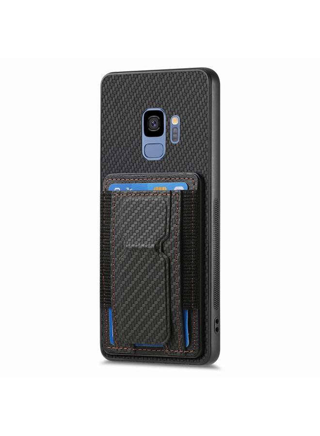 اس-توب جراب هاتف Samsung Galaxy S9 مصنوع من ألياف الكربون قابل للطي وحقيبة بطاقات مرنة - Image 2