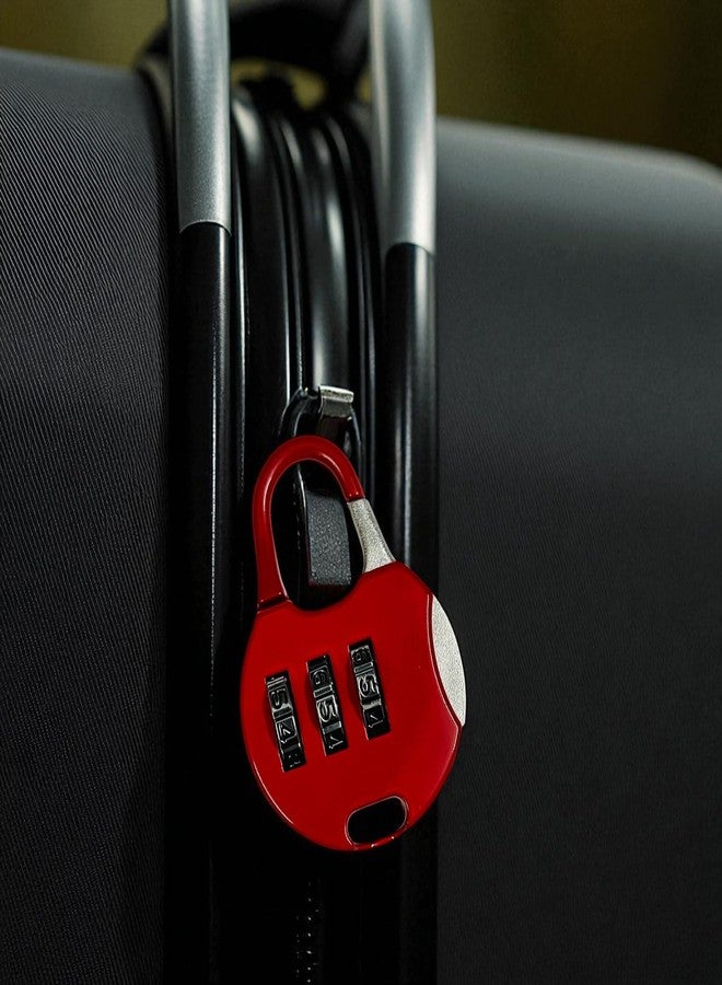 Moira Combination Padlock, Pink and Red, 3-Digit Lock, 55x21x13mm, Pack of 10, Lightweight Travel Luggage Security Locks - Image 5