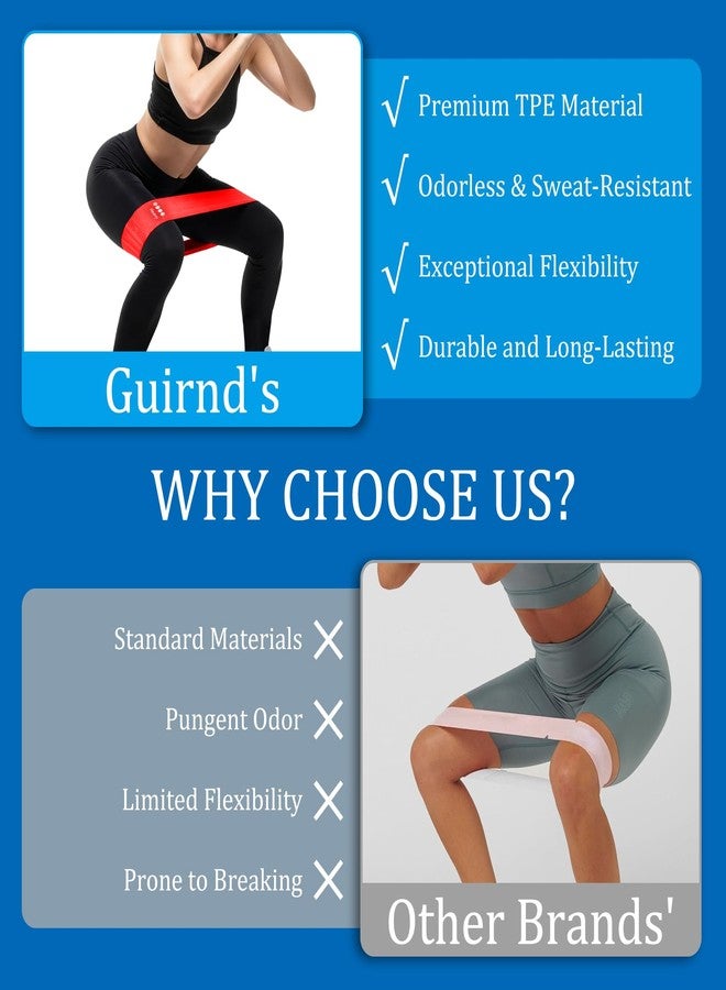 Guirnd 7 Pack Elastic Resistance Bands Set, Multi-Colored Workout Bands, Different Levels Exercise Band for Indoor and Outdoor Workouts, Glute and Leg Strength Training, Pilates and Yoga Practice - Image 3