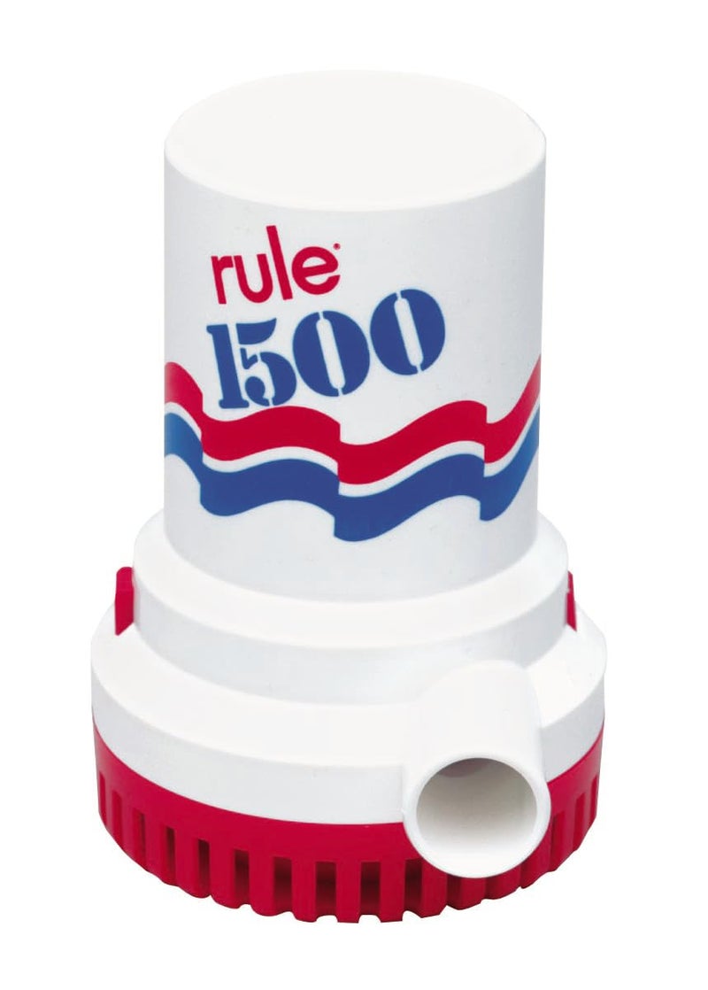 مضخة مياه بحرية Rule 02، 1500 جالون في الساعة، غير أوتوماتيكية، 12 فولت