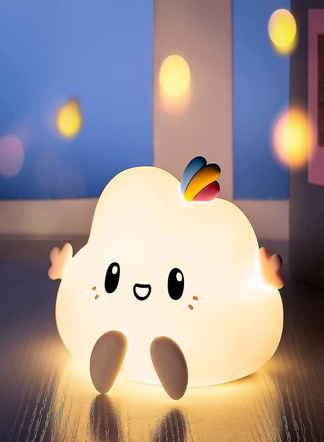 GREEVA Unicorn Night Lights for Girls Bedroom, Cute Night Light for Kids, LED Rechargeable Unicorn Lamp, Unicorns Gifts for Girls Night Light, Silicone Night Light Kids Cute Stuff (Cloud lamp) - Image 1
