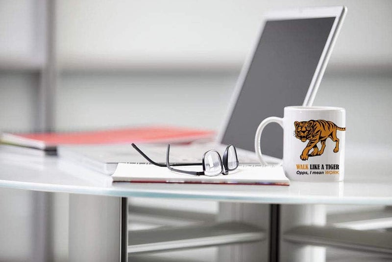 LOZACHE Tiger Mug, Cute Animal Ceramic Tea Cup Kawaii Mug Gift for Friends Colleagues Husband Wife Boss Co-workers (Tiger) - Image 5