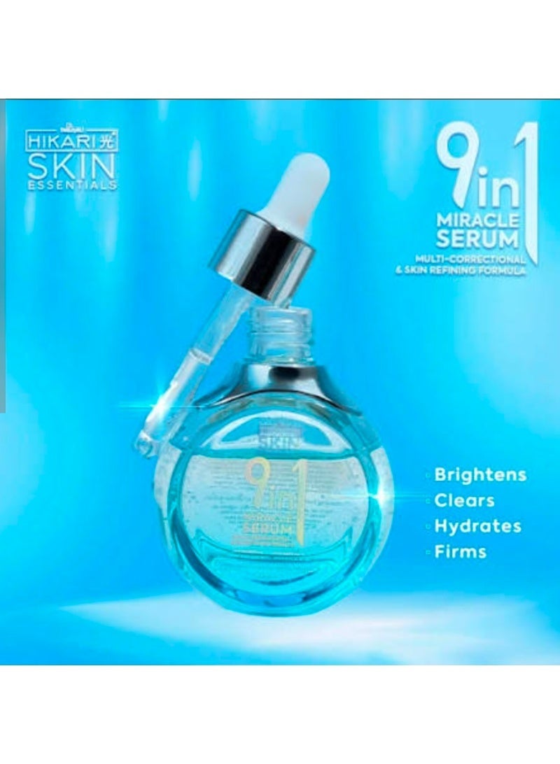HIKARI SKIN ESSENTIALS 9 IN 1 MIRACLE SERUM MULTI CORRECTIONAL SKIN REFINING FORMULA 30ML - Image 2