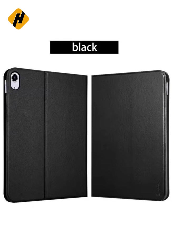 HuHa - Ultra-Thin Cloth Pattern Flip Stand Case for Samsung Galaxy Tab A7 (10.4") / T505 / T500 - Black - Image 1