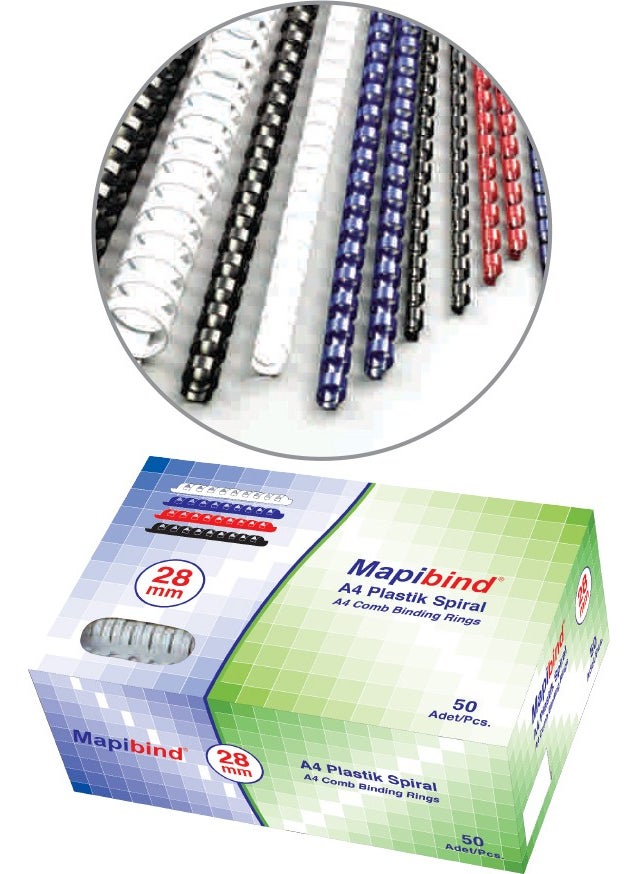 MAPi bind 14MM Plastic Spiral 100 Pcs 