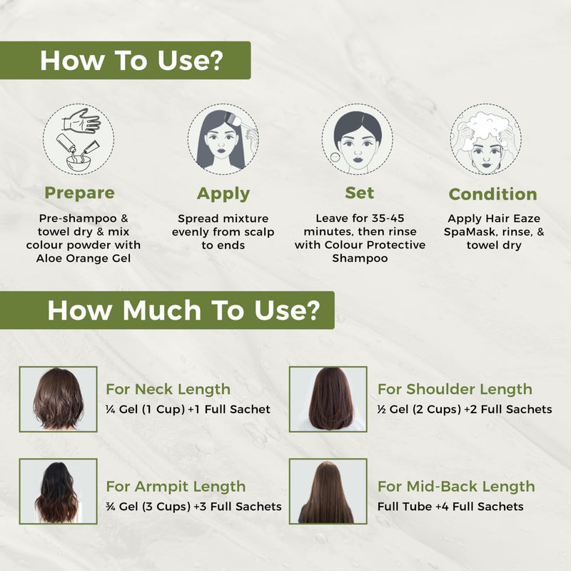 Indus Valley لون شعر جل عضوي طبيعي من وادي الهند | خالي من الأمونيا، نباتي وخالي من القسوة | تغطية تصل إلى 100% للشيب، نتائج طويلة الأمد | بني فاتح 5.0 (20 جرام + 200 مل) - Image 3