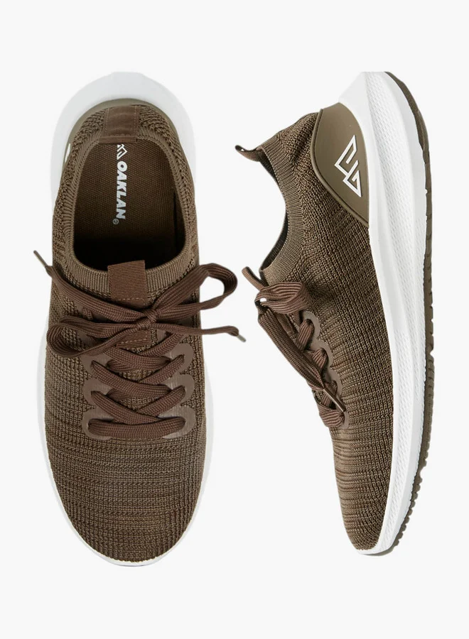 Oaklan by Shoexpress Menâs Khaki Sports Sneakers â Casual Running Trainers