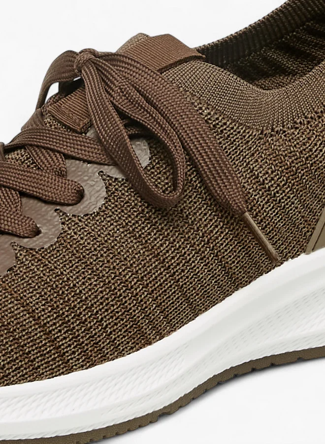 Oaklan by Shoexpress Menâs Khaki Sports Sneakers â Casual Running Trainers