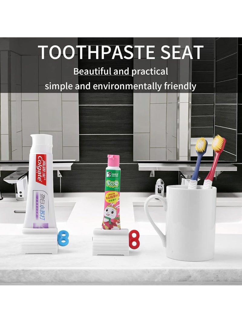 Loquat 3pcs Rolling Tube Toothpaste Squeezer Toothpaste Seat Holder Dispenser for Bathroom（Blue） - Image 5