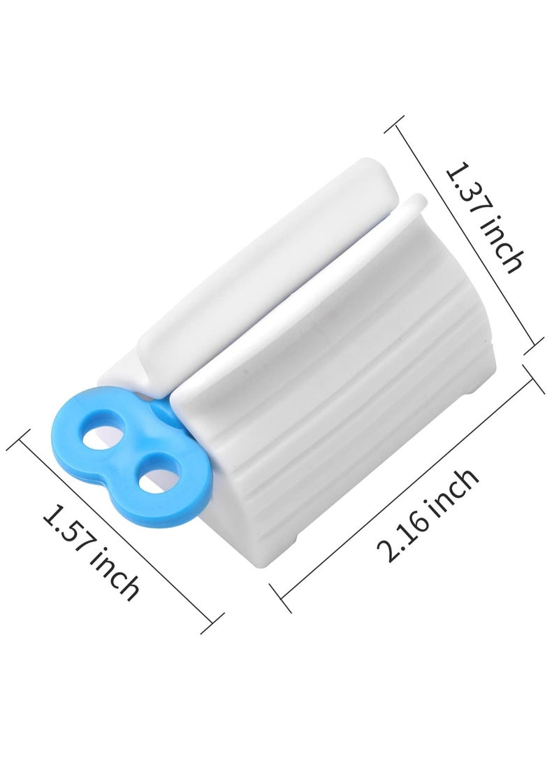 Loquat 3pcs Rolling Tube Toothpaste Squeezer Toothpaste Seat Holder Dispenser for Bathroom（Blue） - Image 2