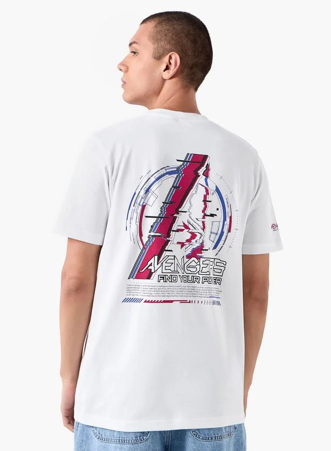 Splash FAV Avengers Print T-shirt with Crew Neck