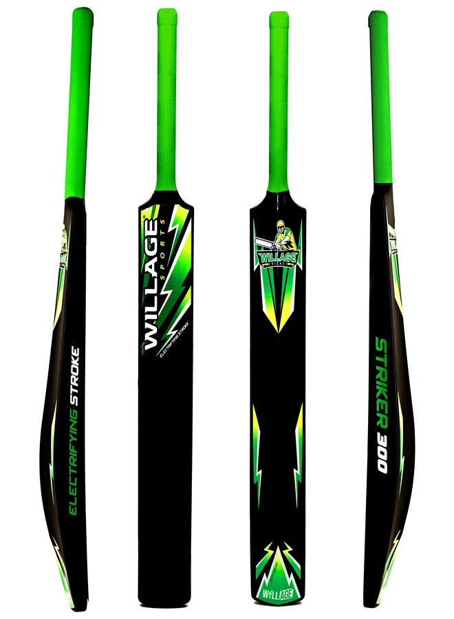 WILLAGE Plastic Cricket Bat, Full Size, Green - Image 1