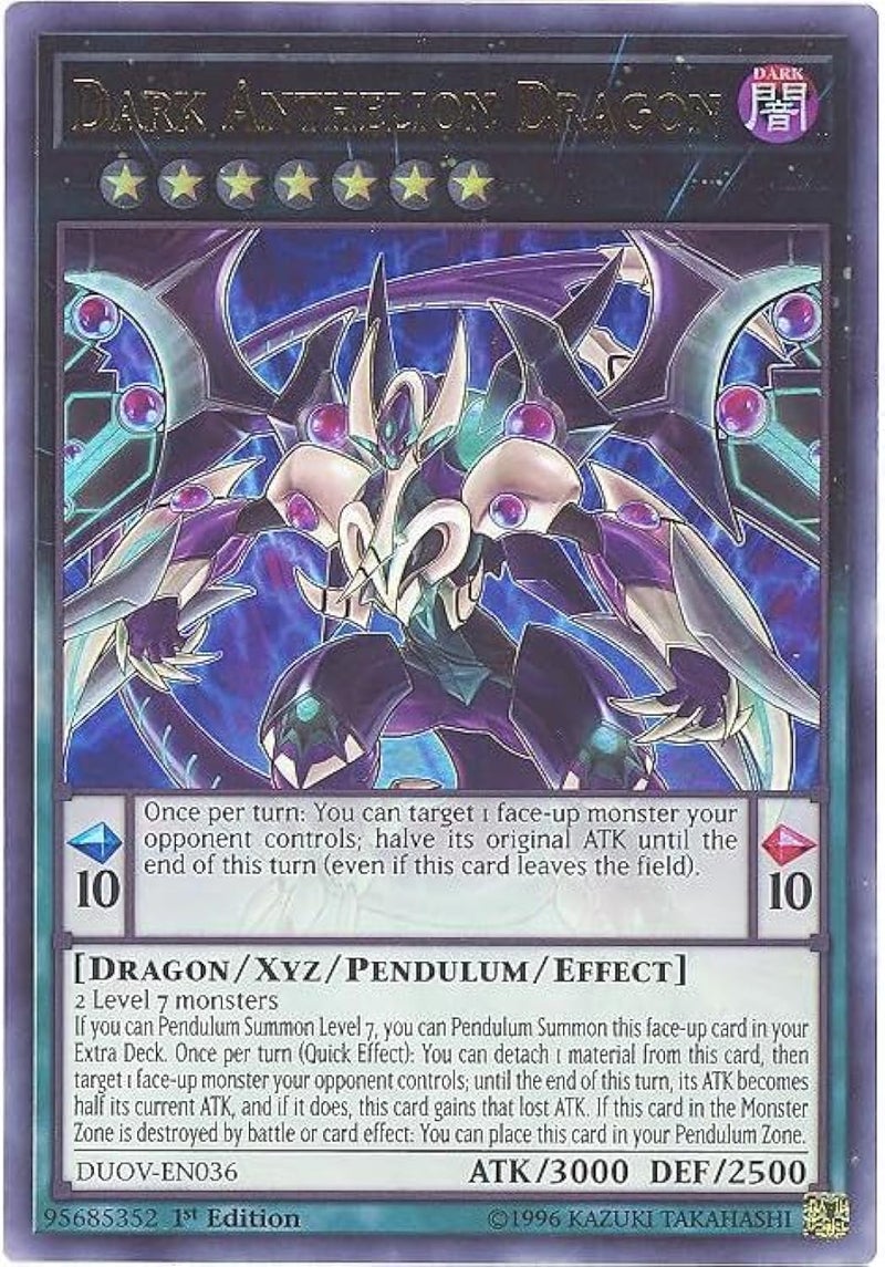 Yugioh Dark Anthelion Dragon DUOVEN036 Ultra Rare 1st Edition - Image 2