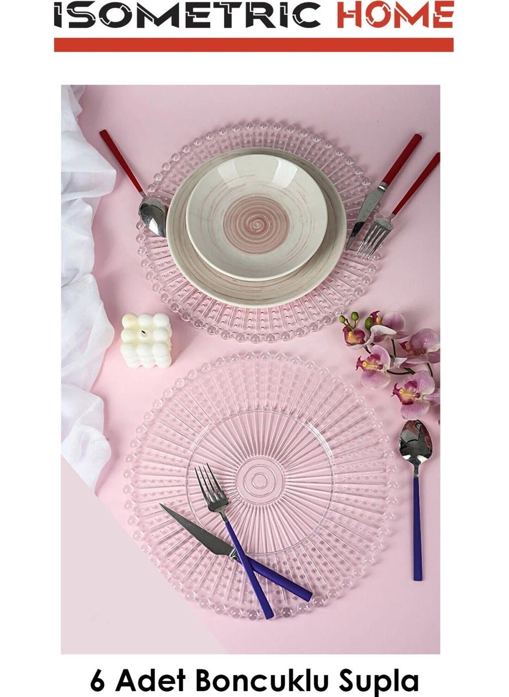 Octopus Bazaar Beaded Dishes Serving Presentation Plastic | 6 Pieces  - Image 2