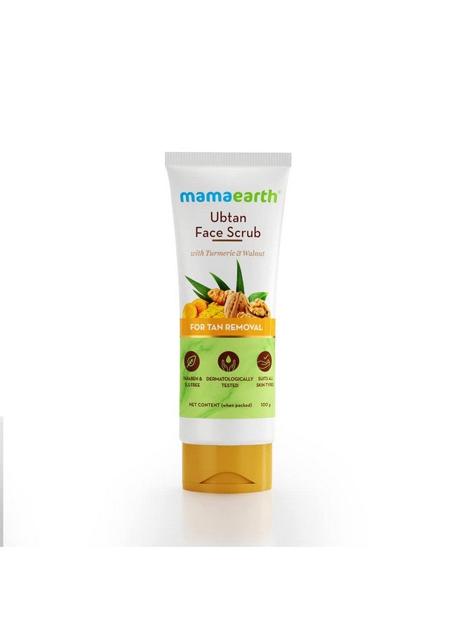 Mamaearth Ubtan Scrub For Face With Turmeric & Walnut For Tan Removal - 100G - Image 1