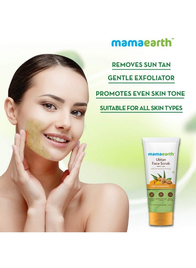 Mamaearth Ubtan Scrub For Face With Turmeric & Walnut For Tan Removal - 100G - Image 3