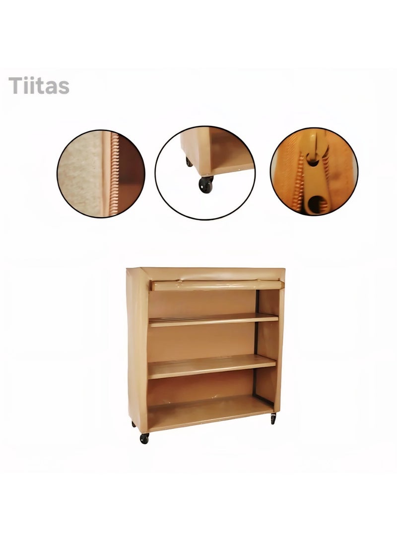 TIITAS Portable Folding Storage Cupboard – Durable High-Quality Material, Large Capacity Wardrobe Organizer 150x150x70cm for Home, Bedroom , Office & Outdoor - Image 2