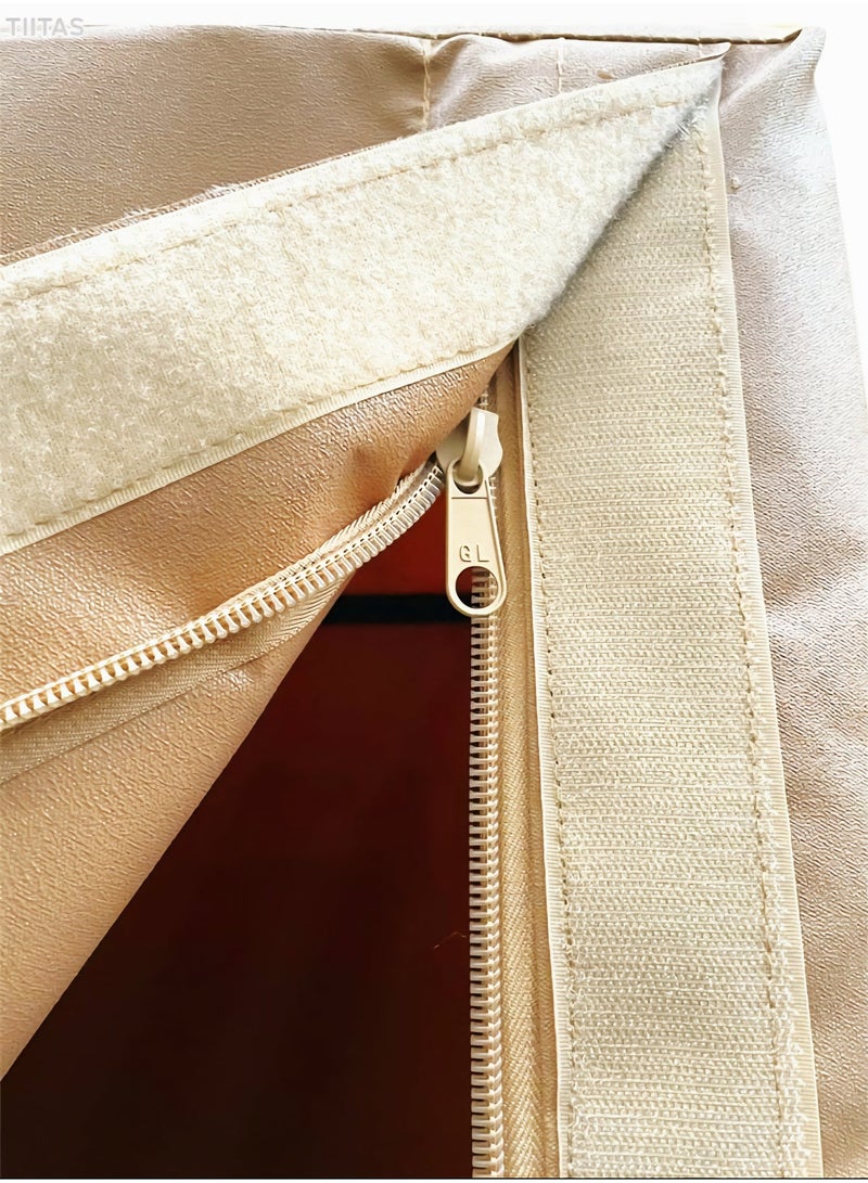 TIITAS Portable Folding Storage Cupboard – Durable High-Quality Material, Large Capacity Wardrobe Organizer 150x150x70cm for Home, Bedroom , Office & Outdoor - Image 4