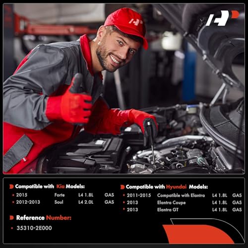 A-Premium 12 Holes 4Pcs Fuel Injectors Compatible with Hyundai Elantra 2011-2015, Elantra GT 2013, Elantra Coupe 2013 & Kia Forte 2015, Soul 2012-2013, 1.8L 2.0L, Replace# 35310-2E000, 353102E000 - Image 2