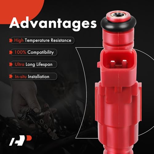 A-Premium 12 Holes 4Pcs Fuel Injectors Compatible with Hyundai Elantra 2011-2015, Elantra GT 2013, Elantra Coupe 2013 & Kia Forte 2015, Soul 2012-2013, 1.8L 2.0L, Replace# 35310-2E000, 353102E000 - Image 4