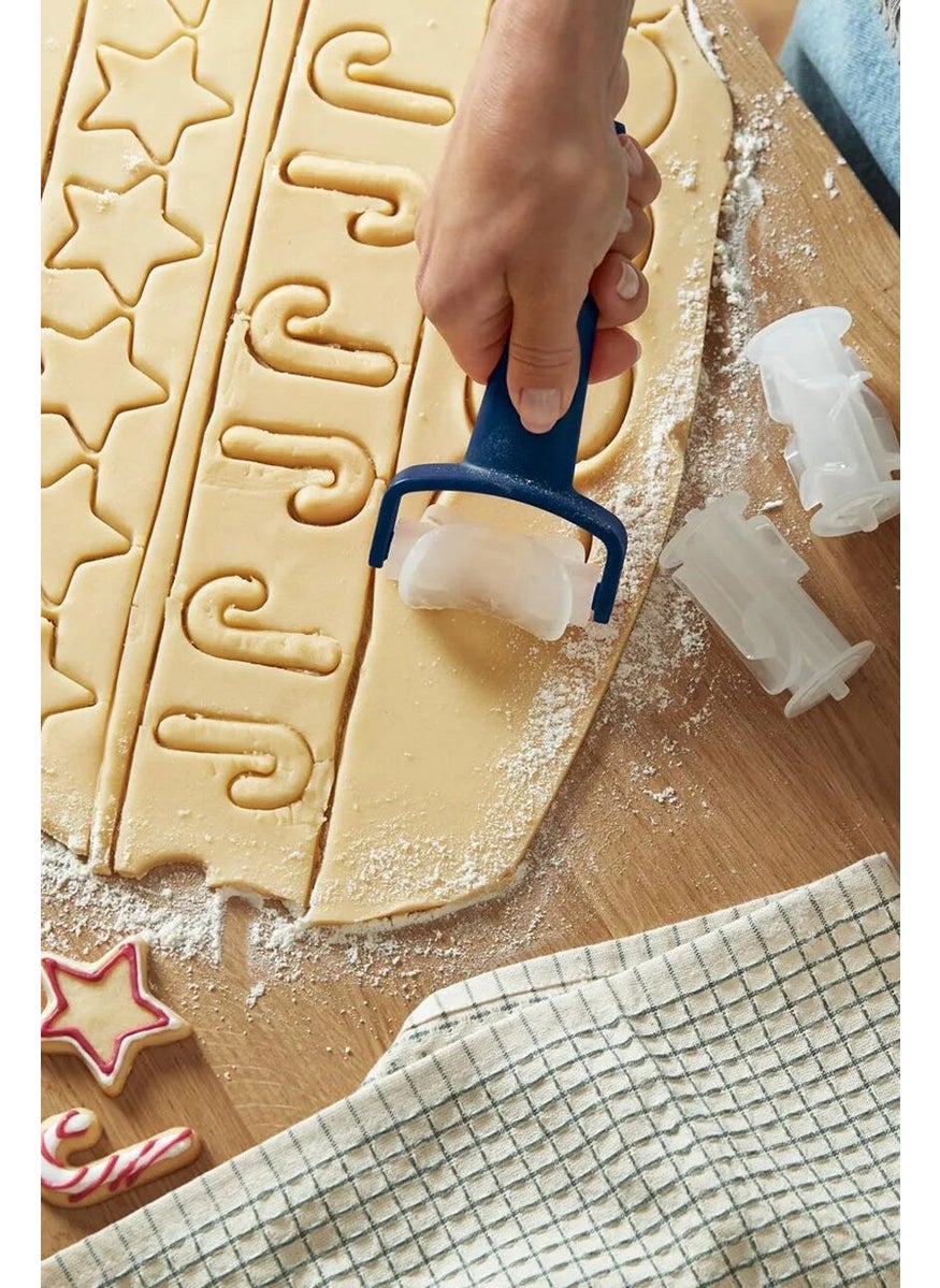 Tchibo Keksroller Biscuit Cutter, Navy and White  - Image 1