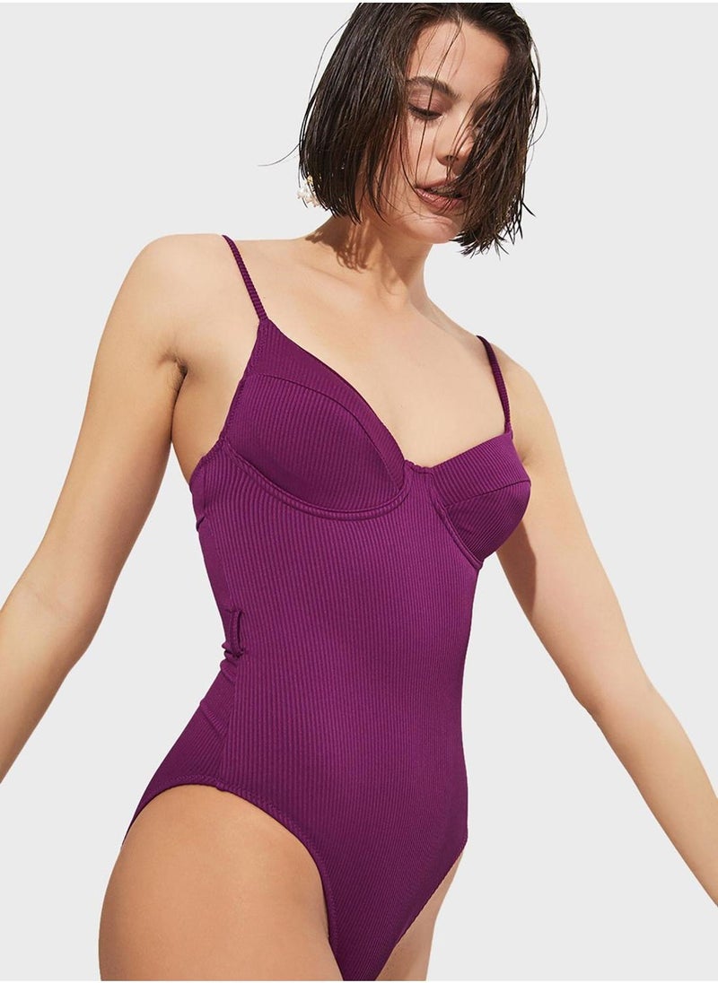 JUNE Strappy Knitted Swimsuit - Image 1