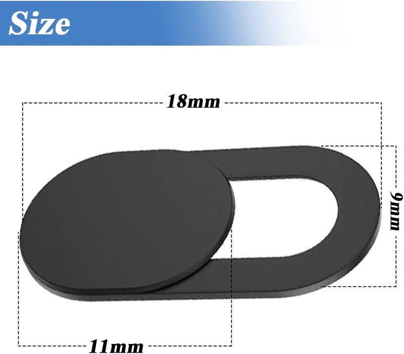 Eyech 50 قطعة غطاء كاميرا الكمبيوتر منزلق غطاء ويب كامر بلوكر منزلق نحيف 0027 بوصة لجهاز ماك بوك برو آي ماك لابتوب بي سي آي باد برو أسود - Image 4
