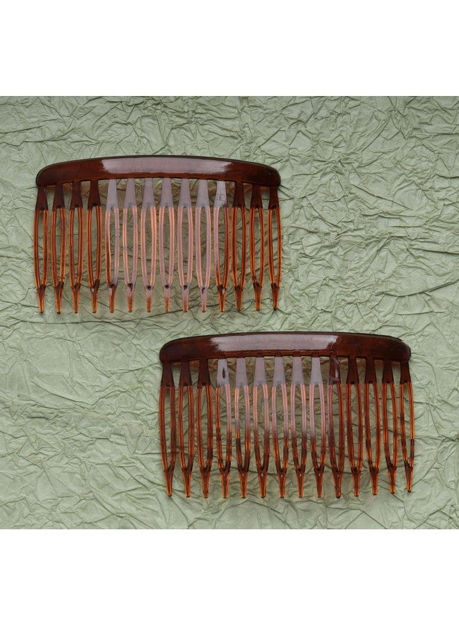 Ruwado 6 Pcs 14 Teeth Hair Side Comb Twist French Vintage Style Hair Clips Pins Accessories Supplies For Women Girls Bridal Wedding Veil Fine Long Curly Hair (Dark Brown) - Image 5