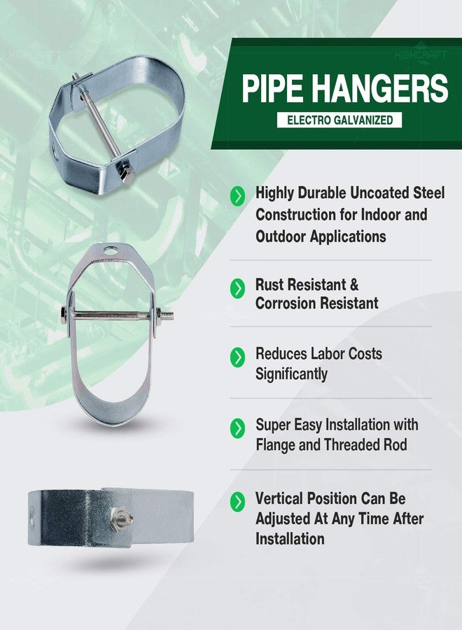 HIGHCRAFT IDT-HF03 Clevis Hanger Standard Electro Galvanized Steel, 3 in, 3 in, Chrome - Image 3
