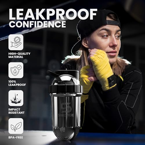 SHAKESPHERE Stainless Steel Shaker Bottle - 24oz Insulated Protein Shaker Bottle for Hot & Cold Drinks - Ideal for Shakes & Smoothies, Leak-Proof, BPA-Free, No Mixer Ball Needed, Mirrored Silver - Image 3