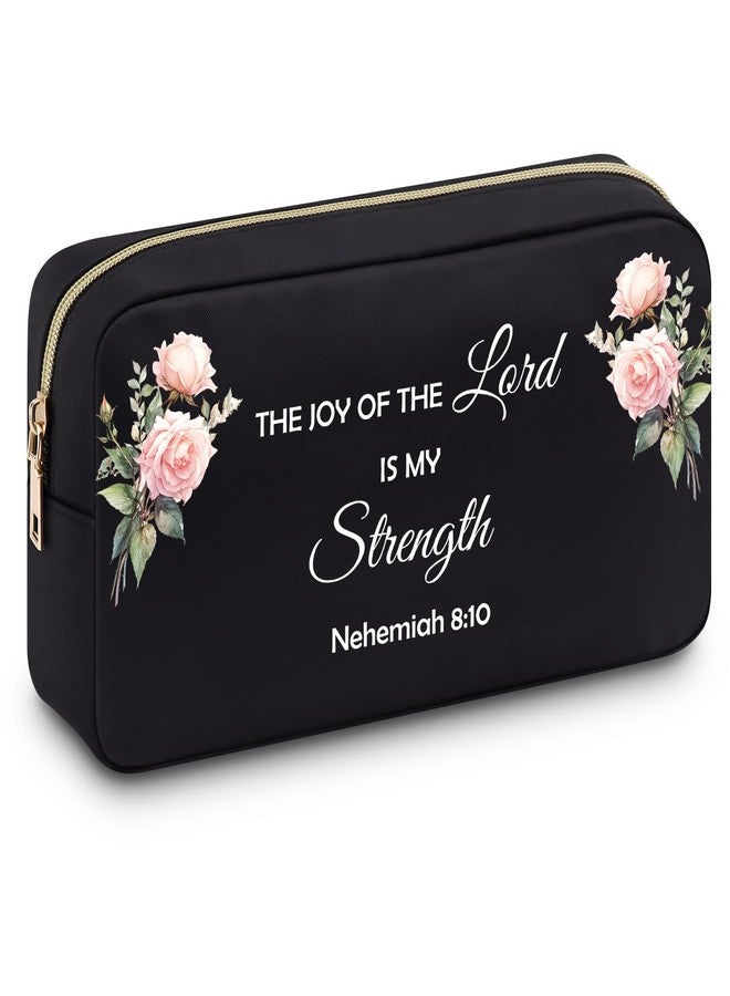 Baipilu Inspirational Bible Verse Gifts Christian Gifts for Women Faith Makeup Bag Motivational Gifts for Women Christian Cosmetic Bag for Women Friend Spiritual Gifts Baptism Gifts for Sister Daughter - Image 1