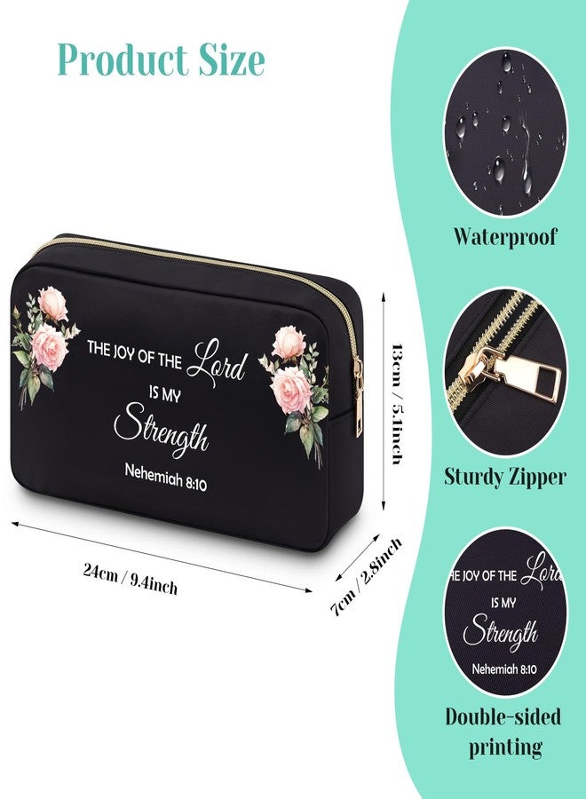Baipilu Inspirational Bible Verse Gifts Christian Gifts for Women Faith Makeup Bag Motivational Gifts for Women Christian Cosmetic Bag for Women Friend Spiritual Gifts Baptism Gifts for Sister Daughter - Image 2