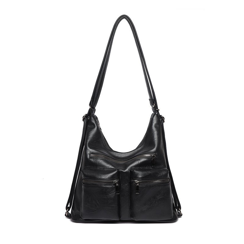 2025 Autumn New Soft Leather Bag Women''s Fashion Multi-Way Shoulder Bag Women''s Bag Niche Large Capacity Portable Crossbody Women''s Bag - Image 1