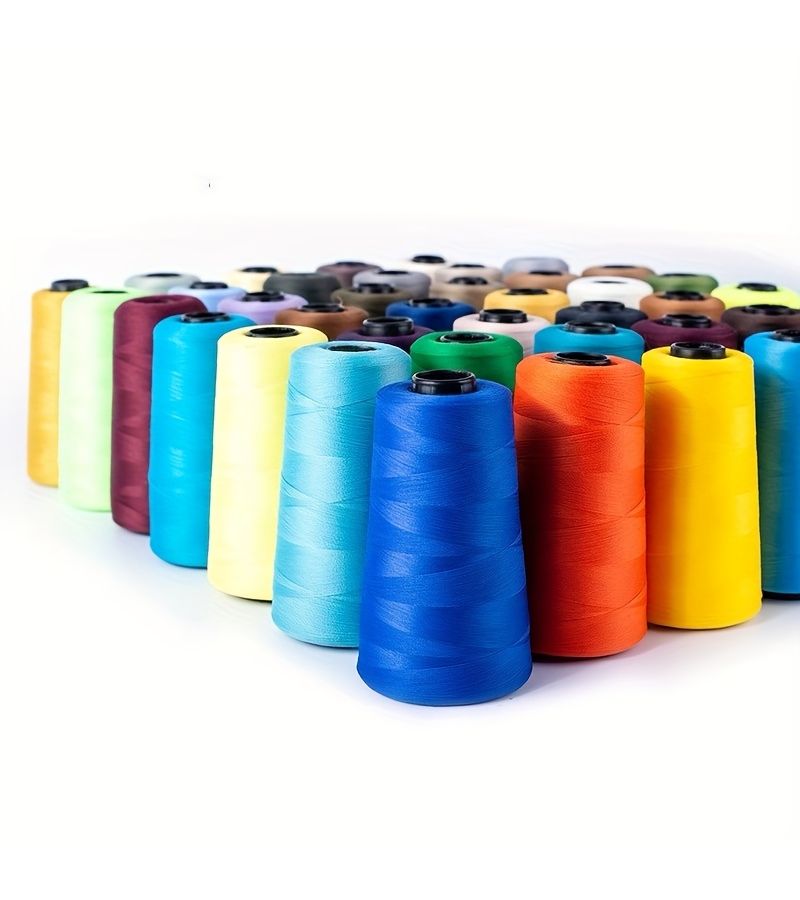 3000 Yards Polyester Sewing Thread Light Yellow for Embroidery Quilting Sewing Durable Multipurpose Yarn - Image 1