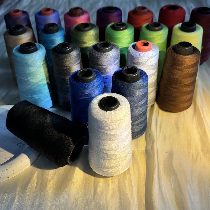 3000 Yards Polyester Sewing Thread Light Yellow for Embroidery Quilting Sewing Durable Multipurpose Yarn - Image 4