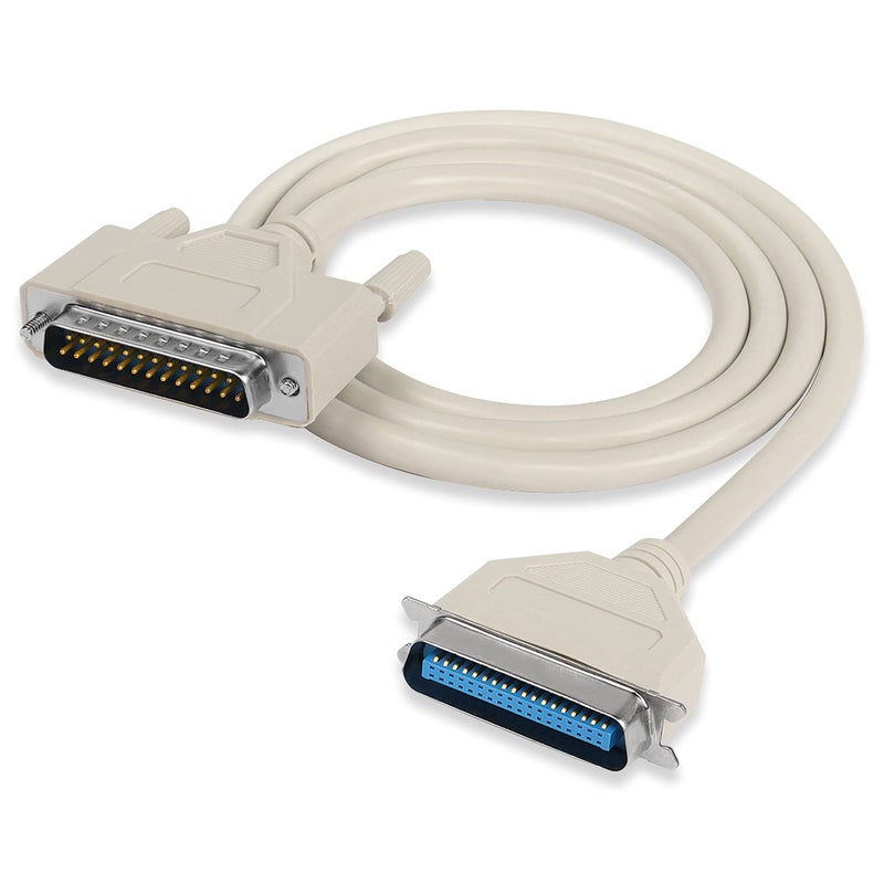 XMSJSIY DB25 to CN36 Parallel Printer Cable, DB25 25 Pin Male to CN36 Centronics 36 Pin Male Serial Parallel Printer Extension Cable Adapter for Connect Computers, Printers 25C*30AWG - 1.5M - Image 1