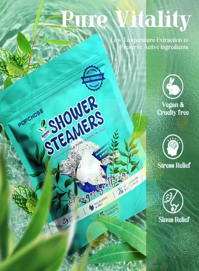 POPCHOSE Shower Steamers Aromatherapy - Eucalyptus for Shower, Stress Relief & Self Care- Home SPA Gifts, Birthday Gift for Women & Men, Shower Steamers for Sinus Relief, Quick Relief Nasal Congestion - Image 4