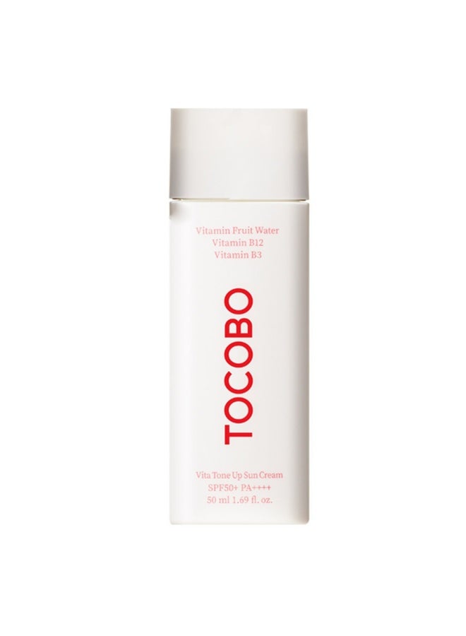 Tocobo Vita Pink Tone Up Sunscreen Cream SPF50+ & PA++++ With Vitamin Fruit Water, Vitamin B3 & B12 50ml