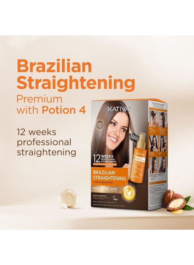 Kativa Brazilian Keratin Straightening Treatment at Home with Hyaluronic Acid and Premium Serum | Keratin - Image 3