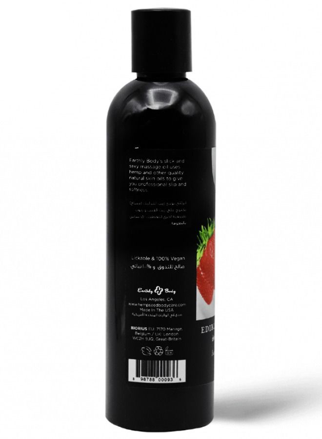 Earthly Body Edible Massage Oil Succulent Strawberry - Image 2