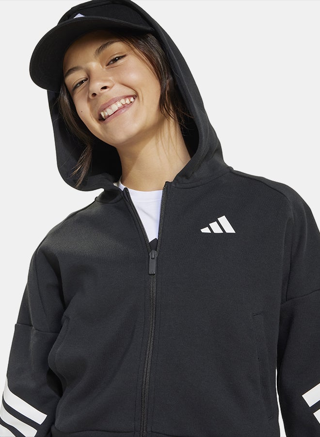 Adidas Future Icons 3-Stripes Full-Zip Hooded Track Jacket Kids - Image 4