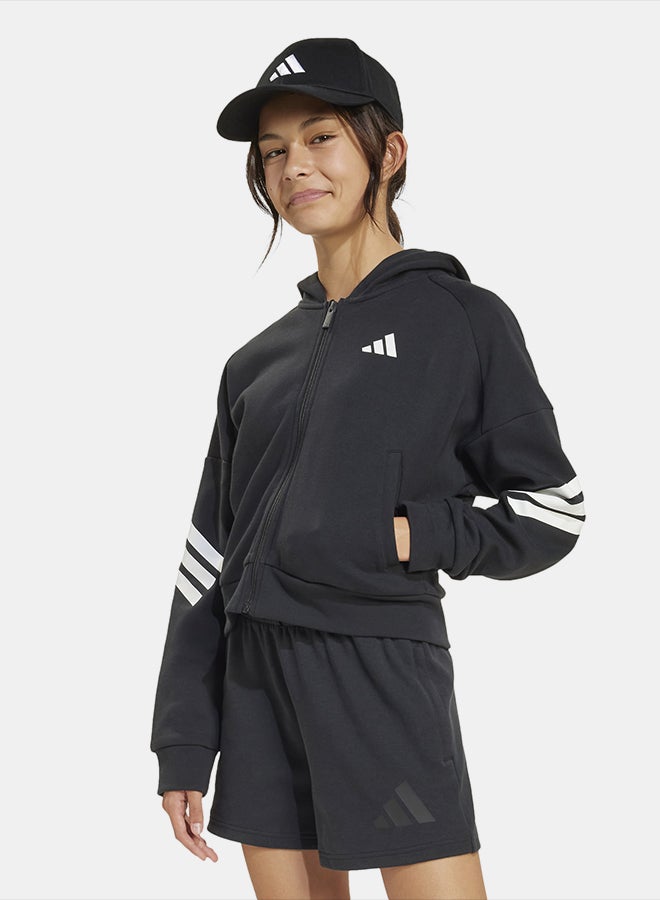 Adidas Future Icons 3-Stripes Full-Zip Hooded Track Jacket Kids - Image 2