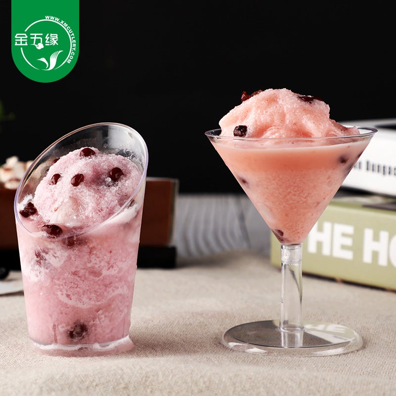 كوب بودينغ بلاستيكي صلب قابل للتصرف من جولدن وويوان - زجاجة حليب هلامية دائرية مع غطاء، 101-200 مل - Image 4
