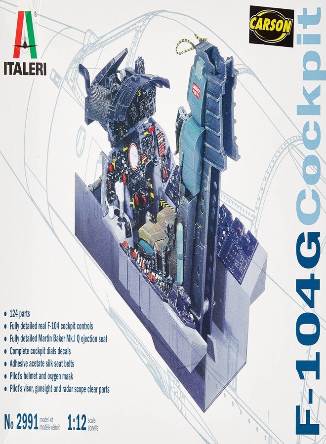 Italeri 2991S 1:12 F-104G Cockpit, Faithful Replication, Model Making, Crafts, Hobbies, Gluing, Plastic Construction kit, Assembly - Image 2