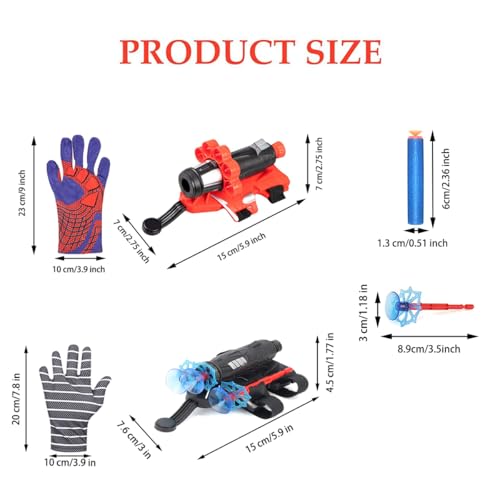 Vinciph Black Style Spider Web Soft Missile Launcher Toy 2 Pcs SetHighPrecision Web Shooter for Cosplay Roleplay Outdoor Fun Adjustable Strap Durable Design Safe for Kids Adults - Image 5