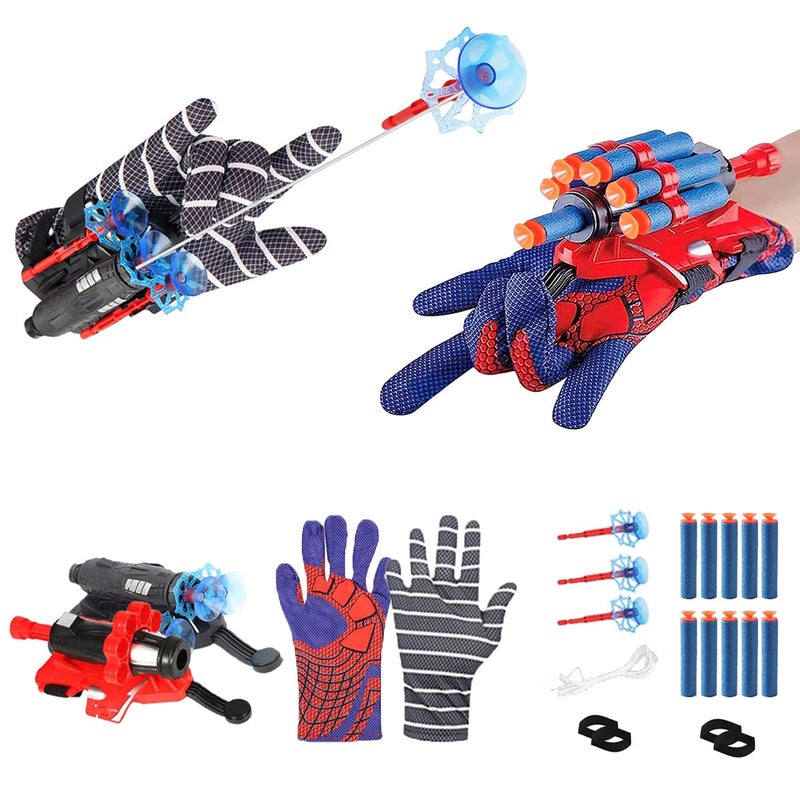 Vinciph Black Style Spider Web Soft Missile Launcher Toy 2 Pcs SetHighPrecision Web Shooter for Cosplay Roleplay Outdoor Fun Adjustable Strap Durable Design Safe for Kids Adults - Image 3