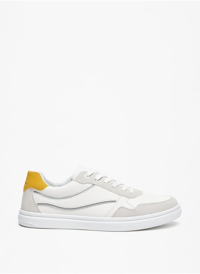 LBL by Shoexpress Men Solid Low Ankle Sneakers with Lace-Up Closure  - Image 1