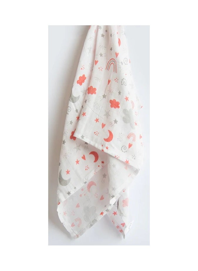 Yellow Doodle Yellow Doodle Organic Luxury Swaddle - Magical Rainbows  - Image 2