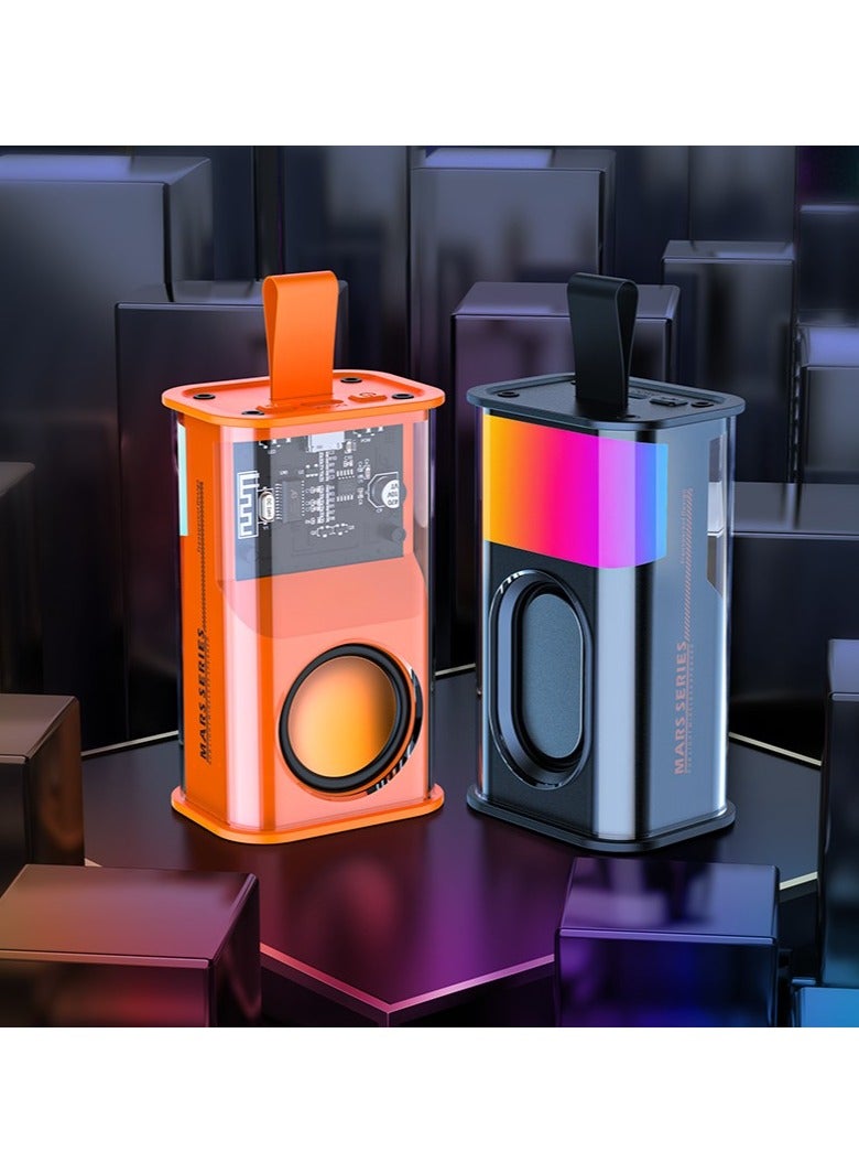 Transparent Wireless Bluetooth Speaker with RGB Light – Portable, High-Quality Sound, Deep Bass, LED Color Changing Lights - Image 1
